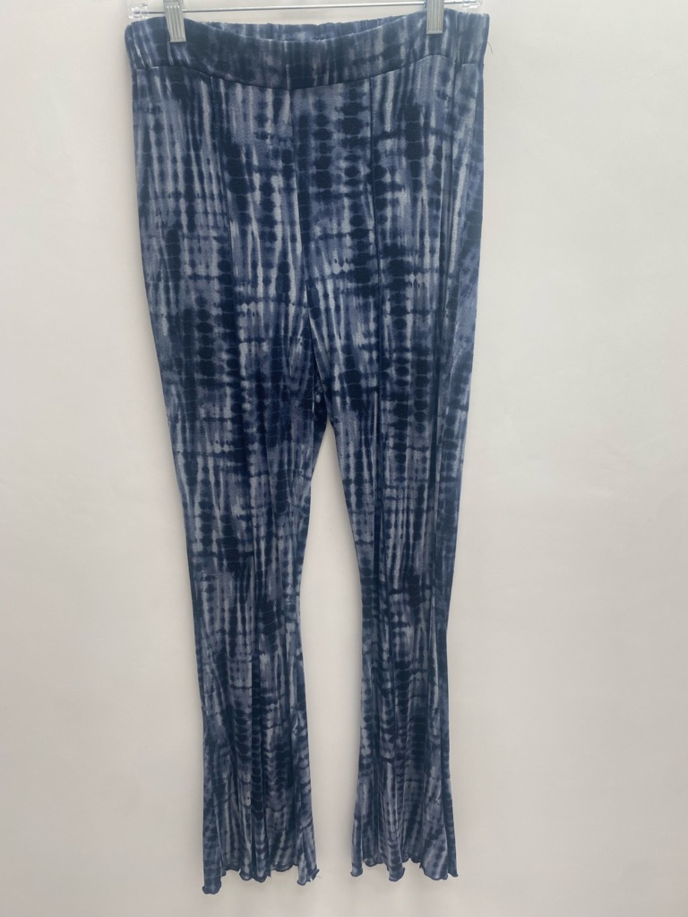 Topshop Navy and Light Blue Tie-Dye Flare Leggings